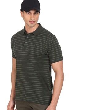 striped polo t-shirt