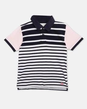 striped polo t-shirt