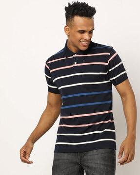 striped polo t-shirt