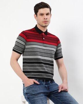 striped polo t-shirt