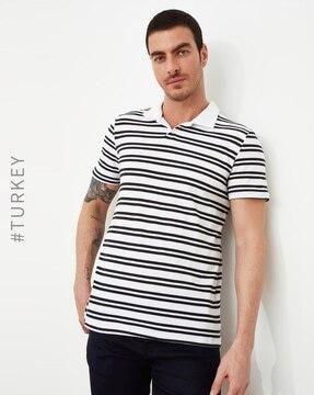 striped polo t-shirt