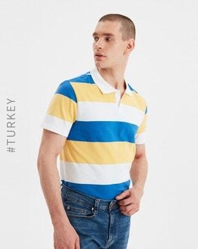 striped polo t-shirt