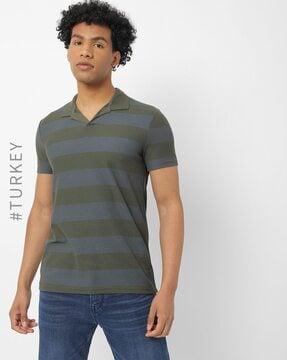 striped polo t-shirt