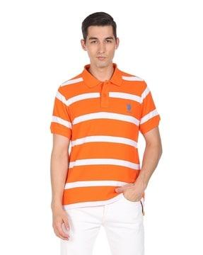 striped polo t-shirt