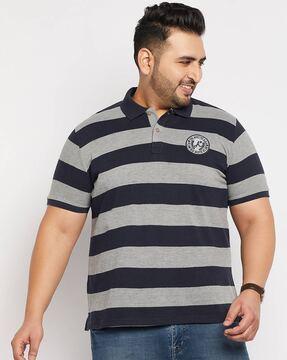 striped polo t-shirt