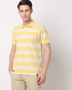 striped polo t-shirt