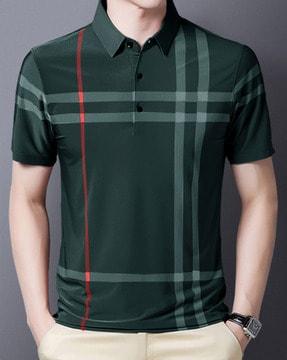 striped polo t-shirt