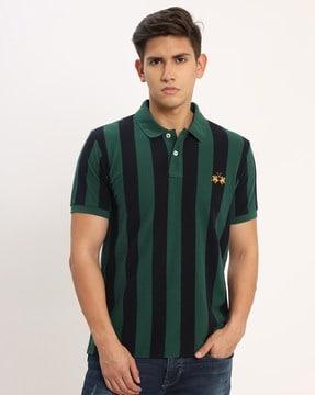 striped polo t-shirt