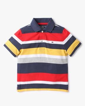 striped polo t-shirt