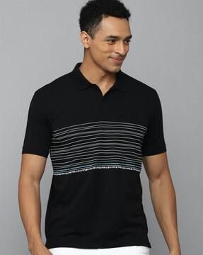 striped polo t-shirt