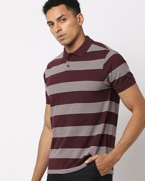 striped polo t-shirt