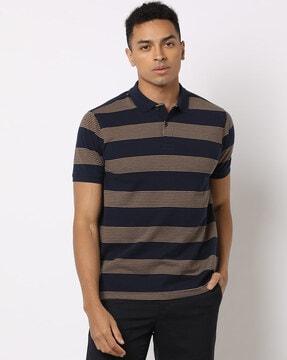 striped polo t-shirt