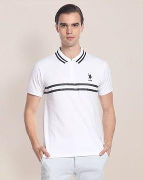 striped polo t-shirt