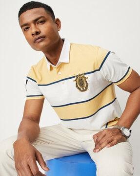 striped polo t-shirt