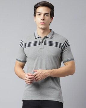 striped polo t-shirt