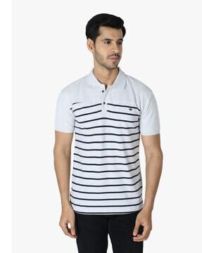 striped polo t-shirt