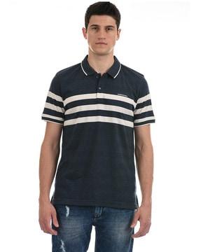 striped polo t-shirt