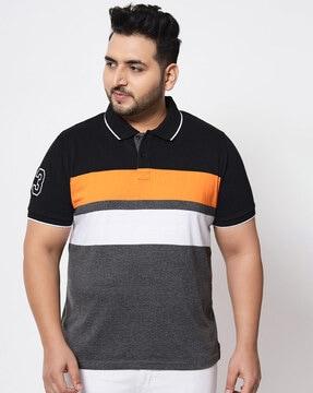 striped polo t-shirt