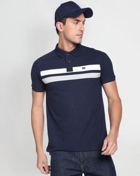 striped polo t-shirt