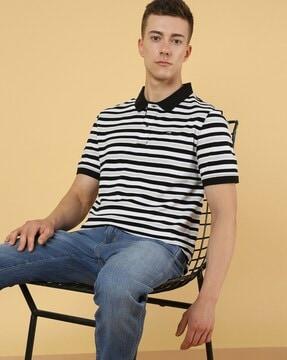 striped polo t-shirt