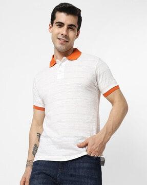 striped polo t-shirt