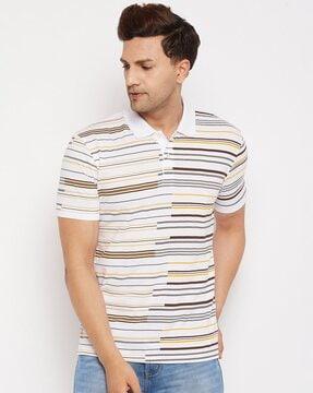 striped polo t-shirt