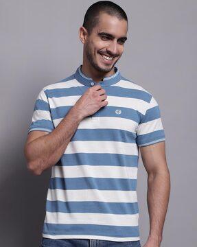 striped polo t-shirt