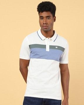 striped polo t-shirt