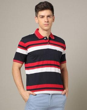 striped polo t-shirt