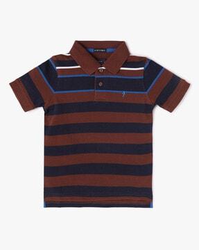 striped polo t-shirt