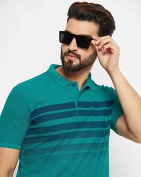 striped polo t-shirt