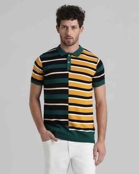 striped polo t-shirt