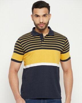 striped polo t-shirt