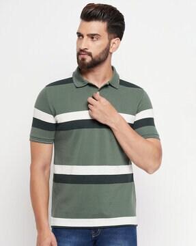 striped polo t-shirt