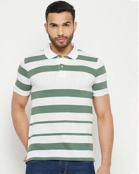 striped polo t-shirt