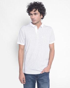 striped polo t-shirt