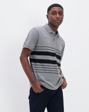 striped polo t-shirt