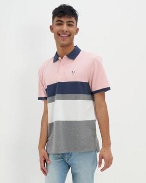 striped polo t-shirt