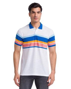 striped polo t-shirt