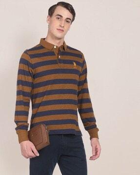 striped polo t-shirt