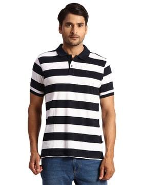 striped polo t-shirt