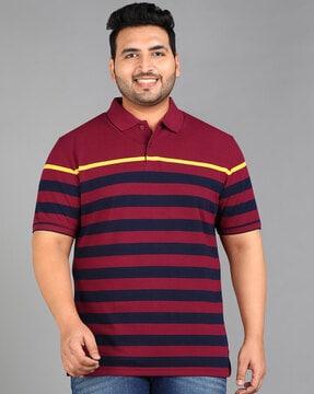 striped polo t-shirt