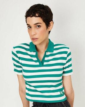 striped polo t-shirt