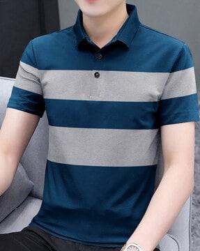 striped polo t-shirt