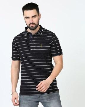 striped polo t-shirt