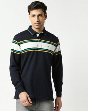 striped polo t-shirt