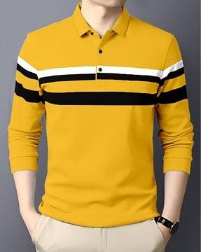 striped polo t-shirt