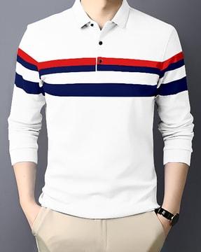 striped polo t-shirt