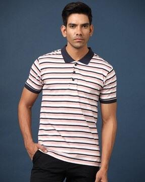 striped polo t-shirt