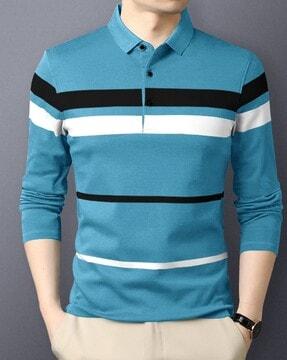 striped polo t-shirt